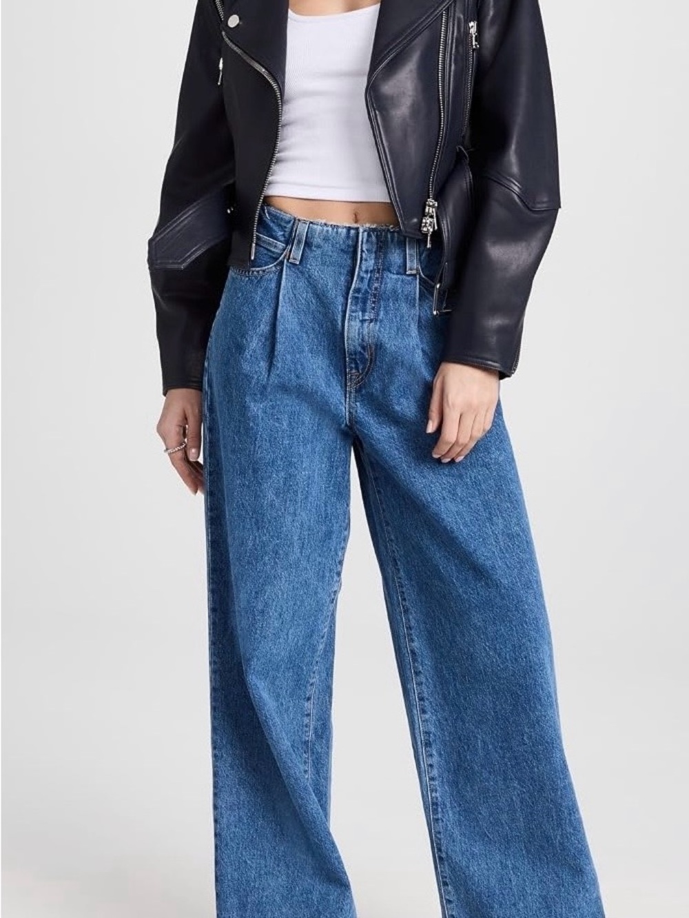 SLVRLAKE Taylor Wide Pleated Denim